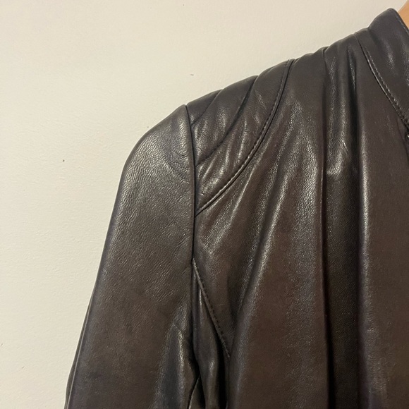 Anne Taylor Lamb Leather Jacket - Picture 3 of 6
